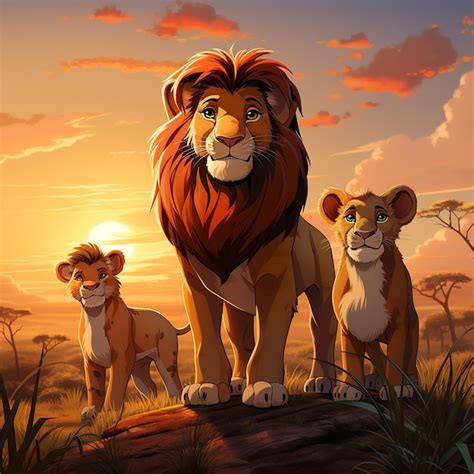 Premium AI Image | cartoon The Lion King 1994