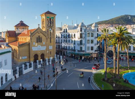 Spanish colonial architecture, Tetouan, Morocco Stock Photo - Alamy