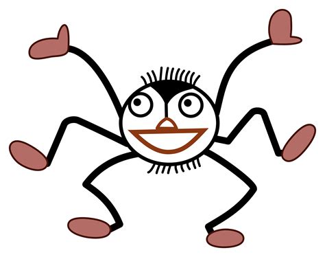 Clipart - Little Miss Muffet Spider - Denslow