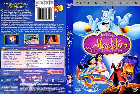 Walt Disney DVD Covers - Aladdin: 2 Disc Platinum Edition - Walt Disney Characters Photo ...