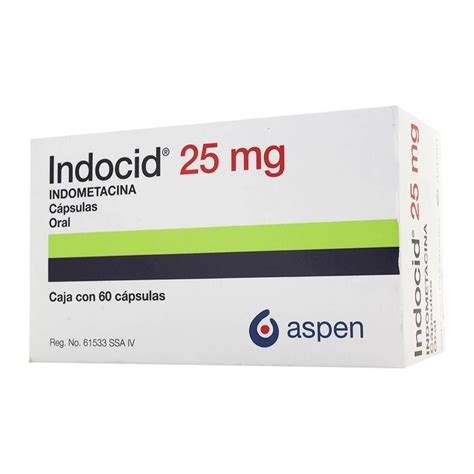 Indocin Indocid Indomethacin 25 mg 60 Caps - Starting with I - medsmex