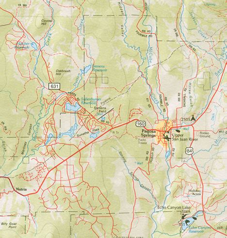 Maps: Pagosa Springs, Colorado & the Southwest - Pagosa Springs Colorado