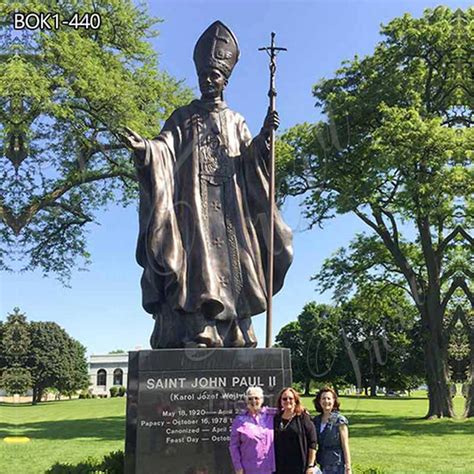 Life Size Bronze Saint John Paul II Statue Sells Online- Religious ...