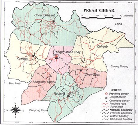 Preah Vihear Province Map 2003 | Cambodia