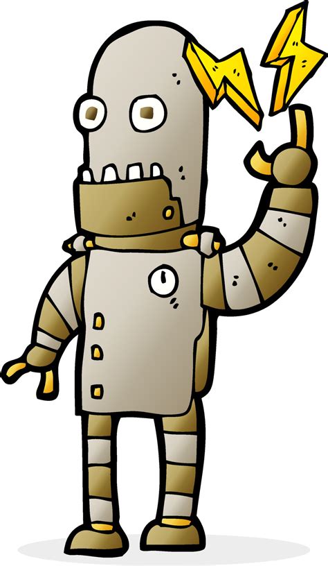 cartoon old robot 12276073 Vector Art at Vecteezy