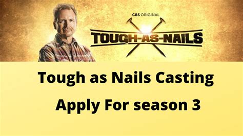 Tough As Nails Casting 2021 [Season 3 Auditions Online] Apply Now