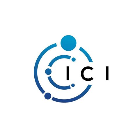 ICI letter technology logo design on white background. ICI creative initials letter IT logo ...