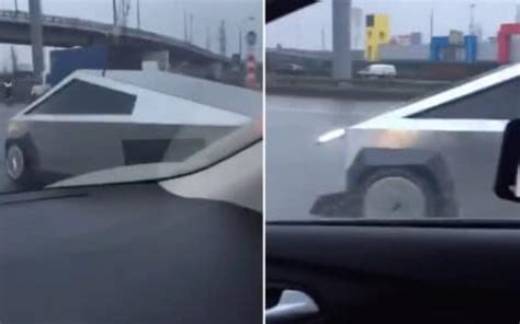 Homemade Tesla Cybertruck driving down highway goes viral