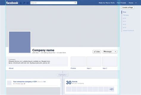 Free Facebook Timeline Psd Template | Creative Beacon