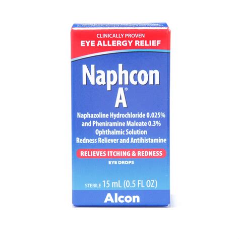 Naphcon A Antihistamine Eye Drops for Eye Allergy Relief, 15 mL ...