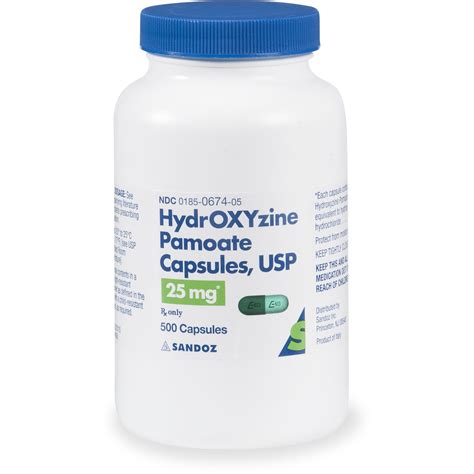 Hydroxyzine Pamoate (Generic) 25 mg, 60 Capsules | Petco