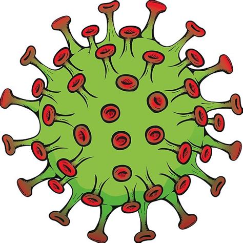 "Illustration cartoon corona virus a microorganism, sars, covid 19 ...