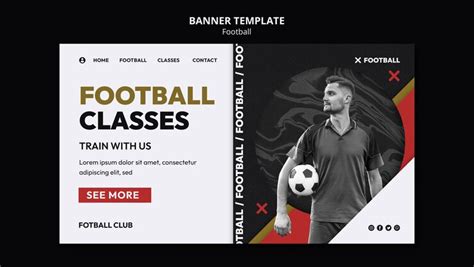 Free PSD | Flat design football template