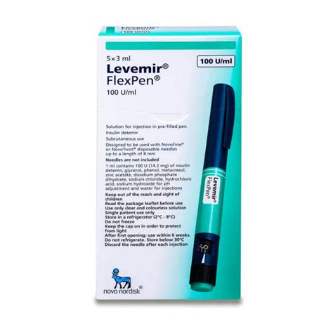 Levemir 100 Iu / Ml 5 Penfills 3 Ml