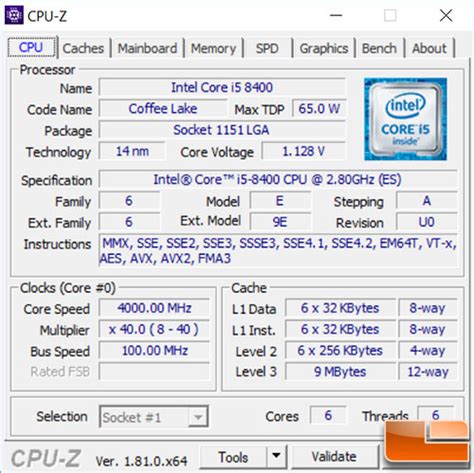 Intel Core i7-8700K and Core i5-8400 Processor Review - Coffee Lake ...