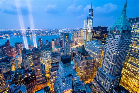 new, York, City, New, York, Night, City, Skyline, Buildings ...