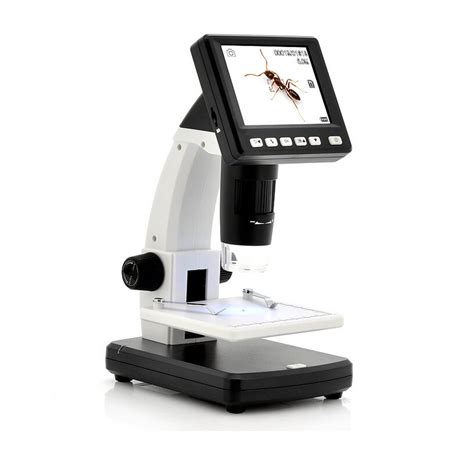 Portable 3.5'' Display Screen LCD Digital MIcroscope 500X AV/USB Microscope for observing ...