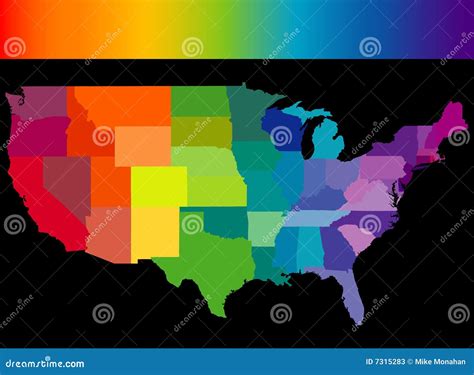 Colorful United States Map Stock Photos - Image: 7315283