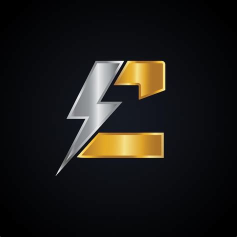 Premium Vector | C letter logo with lightning thunder bolt vector design electric bolt letter c ...