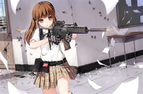 Anime Gun Girl Wallpaper