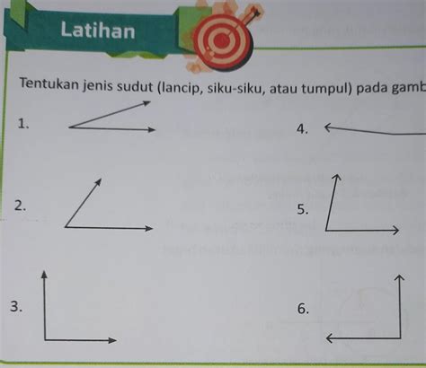 Tentukan jenis sudut lancip, siku-siku, atau tumpul) pada gambar di bawah ini - Universityku