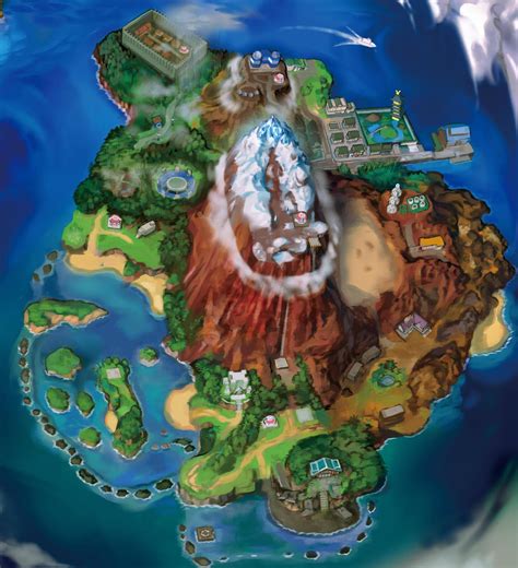 Mapa de Alola em Alta Qualidade ~ PMD || Acervo de Imagens de Digimon e Pokémon || +Plus Move Dex