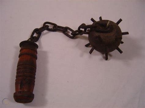 Medieval Weapon Battle Flail Mace Vintage Authentic Old | #37542431