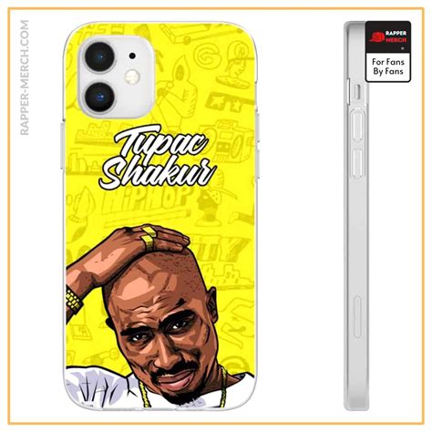 Tupac Shakur Cases - American Rapper Tupac Amaru Shakur Art Yellow iPhone 12 Case RM0310 ...