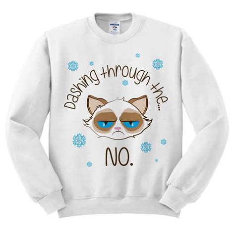 This Grumpy Cat Christmas Sweater Dashes Holiday Spirit #homebody # ...