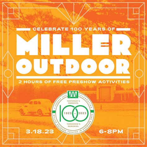 Miller Outdoor Theatre | Celebrate Miller 100 Roaring 20’s Style!