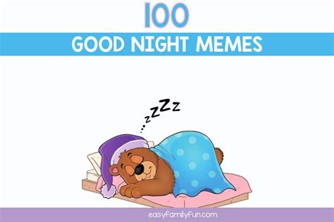 Good Night Memes - Easy Family Fun- Games, Trivia, and Jokes