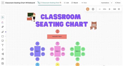 Classroom Seating Chart Round Tables Template | Cabinets Matttroy