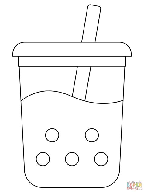 Bubble Tea coloring page | Free Printable Coloring Pages