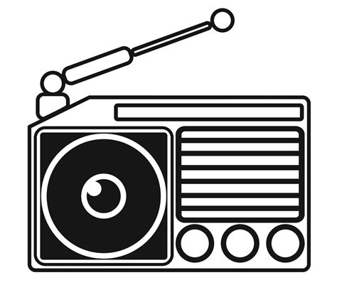 Radio Clipart Black and White png - Clipart World