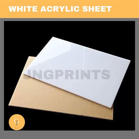 White Acrylic Sheet Plastic Glass Plexiglass Board 3MM | Big Sizes 1ftx2ft 2ftx2ft | Shopee ...