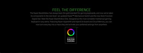 Razer BlackWidow Elite RGB Gaming Mechanical Keyboard Black