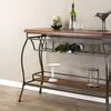 Brown Oak Bar Console Table | Groupon Goods