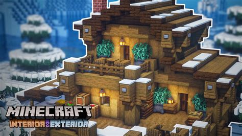 Minecraft Interior & Exterior: Winter Cabin - YouTube