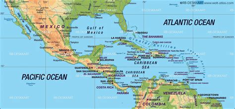 MAPS OF CENTRAL AMERICA AND THE CARIBBEAN ~ Klima Naturali™