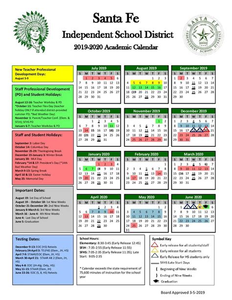 Sjc Santa Fe Academic Calendar - Printable Calendar 2023