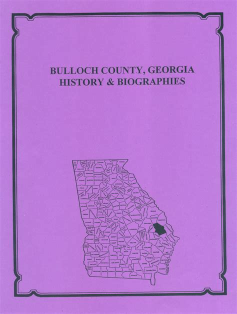 Bulloch County, Georgia History and Biographies - Southern Genealogy Books