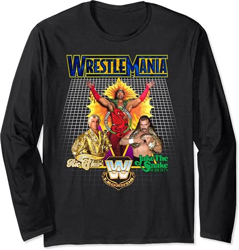 US WWE WrestleMania Legends 01 Long Sleeve T-Shirt: Amazon.co.uk: Clothing