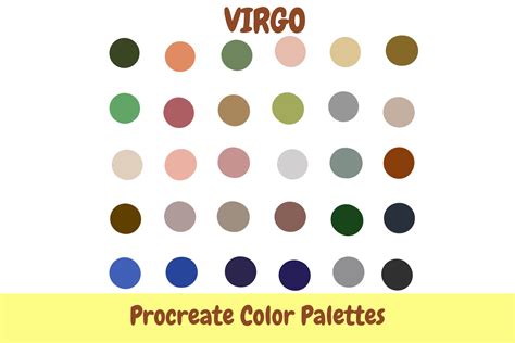 Virgo Zodiac Color Palette Procreate Gráfico por BeautifulHandmadeArt ...