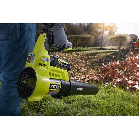 RYOBI 40 Volt Cordless Battery Variable-Speed Jet Fan Leaf Blower Kit