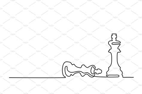 Chess pieces queen and king | Line art vector, Chess king, Chess pieces