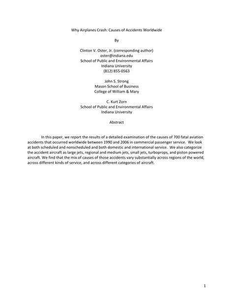 (PDF) Why Airplanes Crash: Causes of Accidents Worldwideageconsearch ...