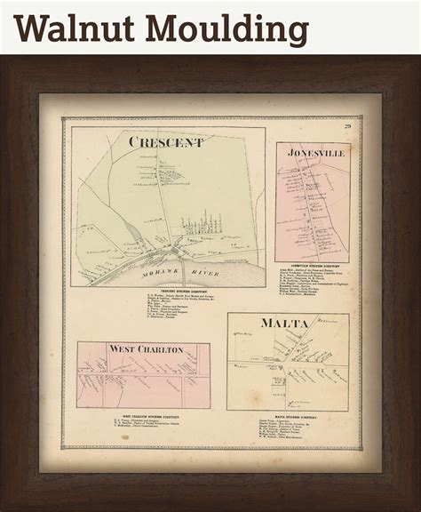 HALFMOON New York 1866 Map Replica or Genuine Original - Etsy