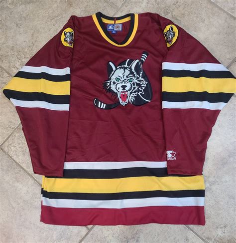 Chicago Wolves STARTER/NHL Hockey Jersey Used Men's XL | Etsy