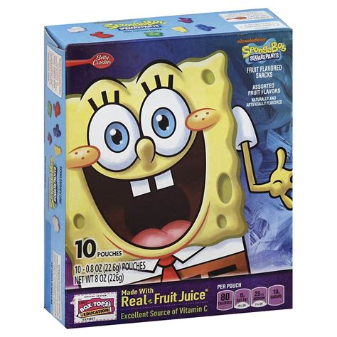 Betty Crocker Nickelodeon SpongeBob SquarePants Assorted Fruit Flavored ...