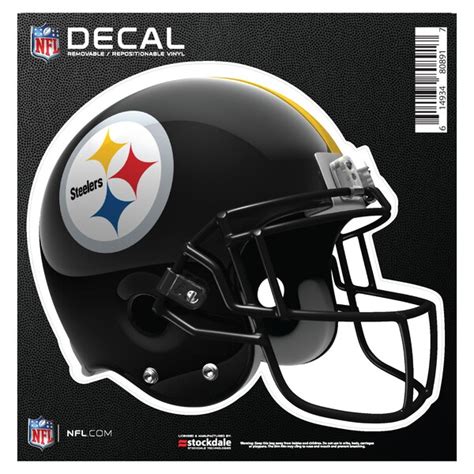 Pittsburgh Steelers 6" x 6" Full Color Helmet Repositionable Decal ...